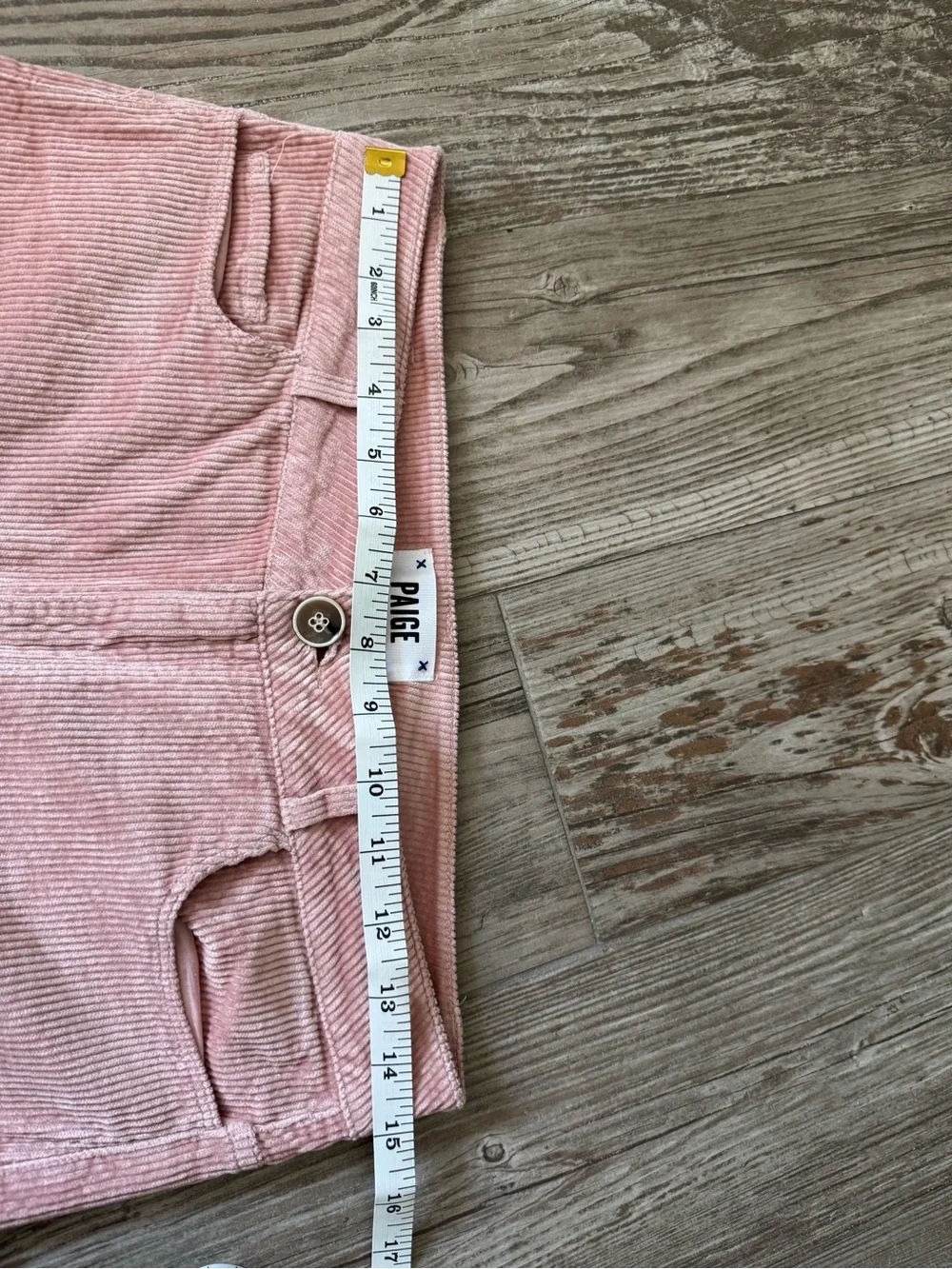 NWOT PAIGE Hoxton Slim High-Rise Stretchy Corduroy Jeans Rose Pink US 29 or 8